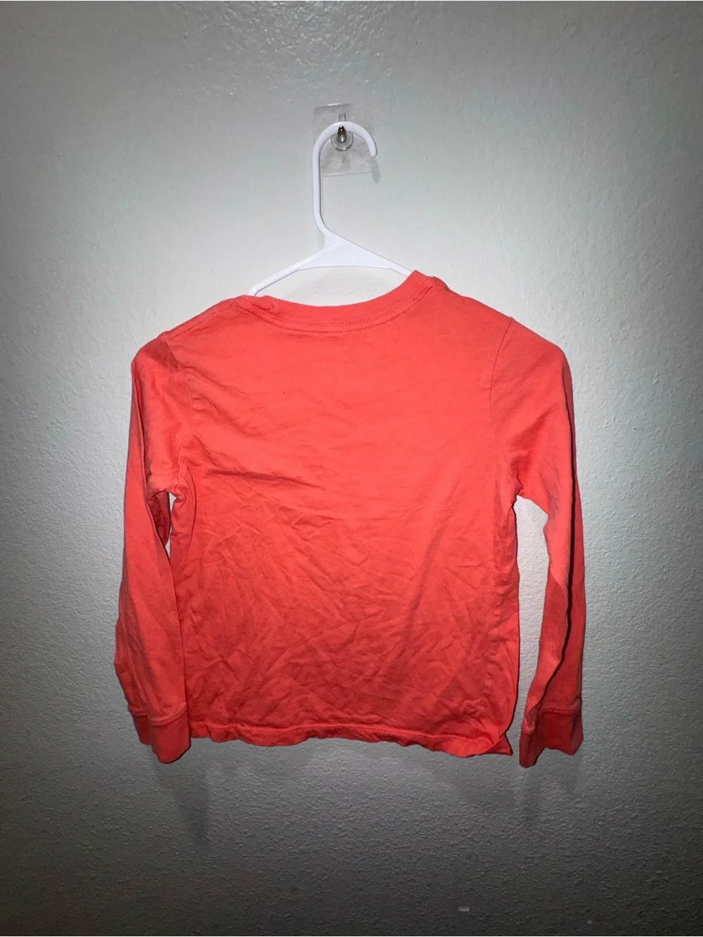 Nike Long-Sleeve Logo Tee in Coral-Red - Read Description